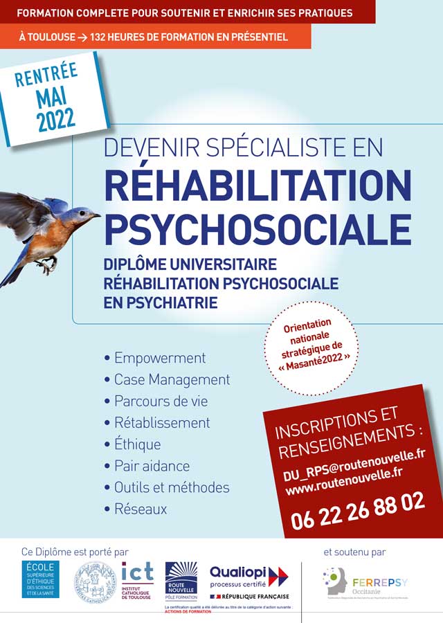D.U. Réhabilitation psychosociale en psychiatrie (plaquette) D.U. Réhabilitation psychosociale en psychiatrie (plaquette)