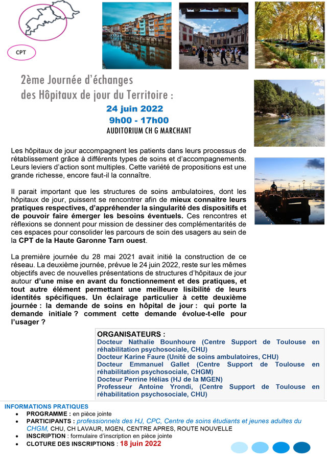 2e Journée Hôpitaux de jour (2022) - Affiche | © FERREPSY Occitanie 2e Journée Hôpitaux de jour (2022) - Affiche | © FERREPSY Occitanie