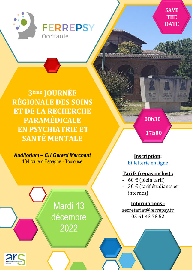 3e Journée régionale des soins et de la recherche paramédicale en psychiatrie et santé mentale (2022) - Affiche