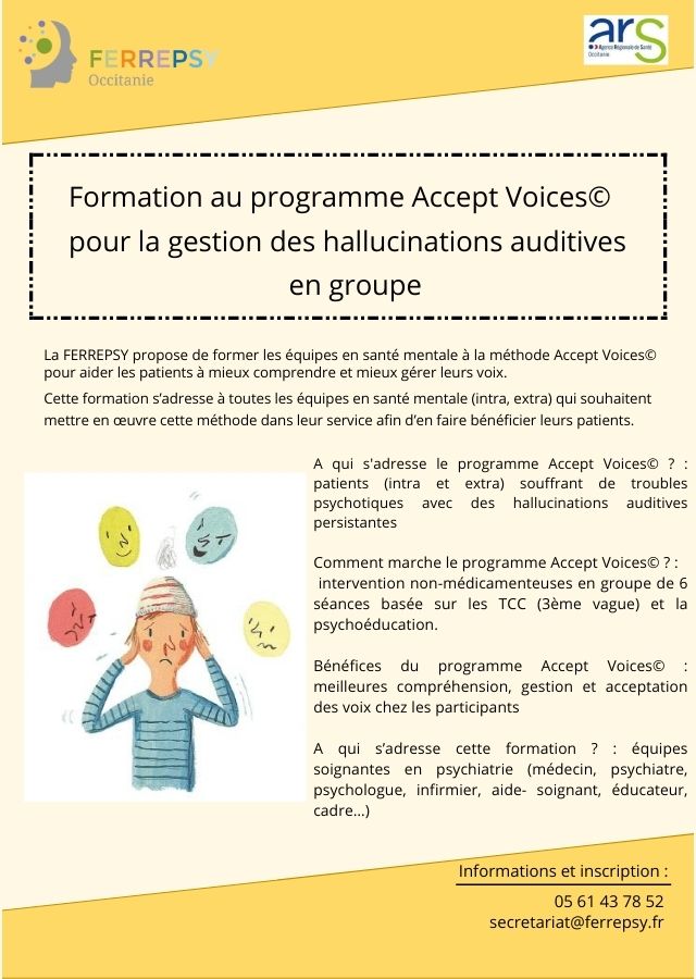 Formation Accept voices (affiche site) | © FERREPSY Occitanie