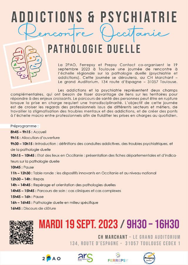Journée Pathologie duelle (préprogramme argumentaire) site | © FERREPSY Occitanie Journée Pathologie duelle (préprogramme argumentaire) site | © FERREPSY Occitanie
