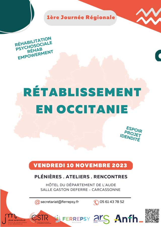 1re Journée régionale - Rétablissement en Occitanie - 10 novembre 2023 (affiche) | © FERREPSY Occitanie