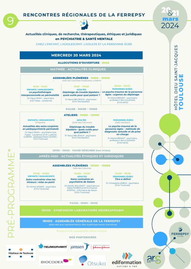 9e Rencontres régionales de la Ferrepsy Occitanie - PREPROGRAMME_vignette | © FERREPSY Occitanie 9e Rencontres régionales de la Ferrepsy Occitanie - PREPROGRAMME_vignette | © FERREPSY Occitanie