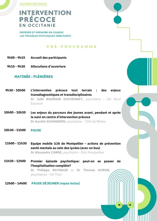 Intervention précoce 2024 (pré-programme) | © FERREPSY Occitanie