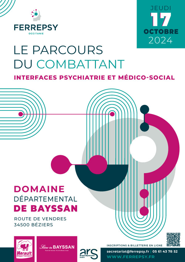 Le parcours du combattant - Interfaces psychiatrie et médico-social - 17 octobre 2024 - affiche | © FERREPSY Occitanie Le parcours du combattant - Interfaces psychiatrie et médico-social - 17 octobre 2024 - affiche | © FERREPSY Occitanie