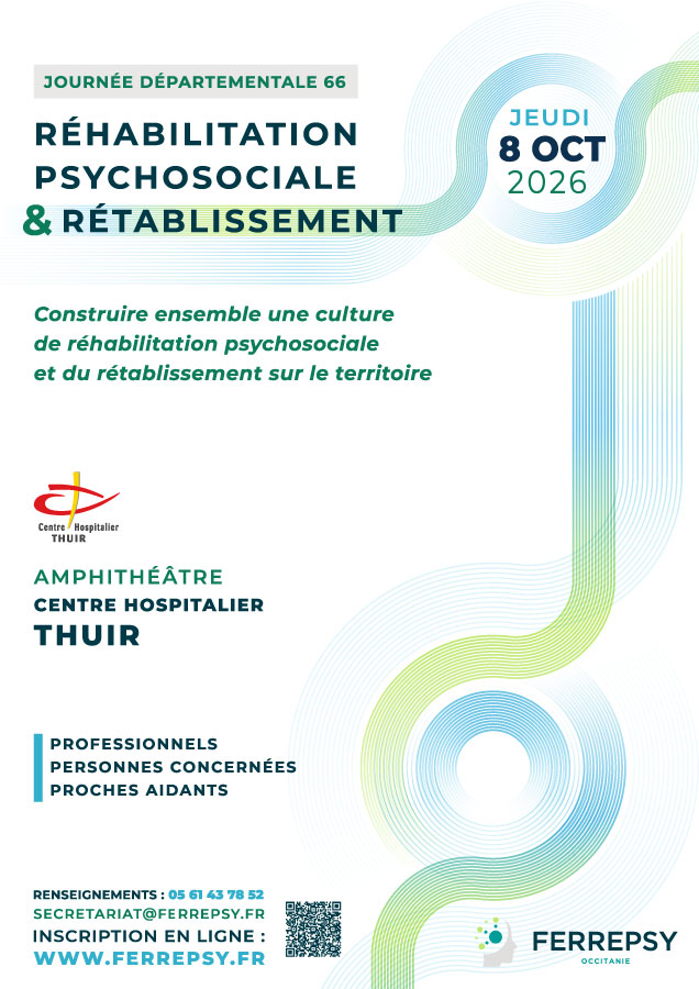 Journée départementale 66 - Réhabilitation psychosociale et rétablissement - 8 octobre 2026 (affiche) | © FERREPSY Occitanie