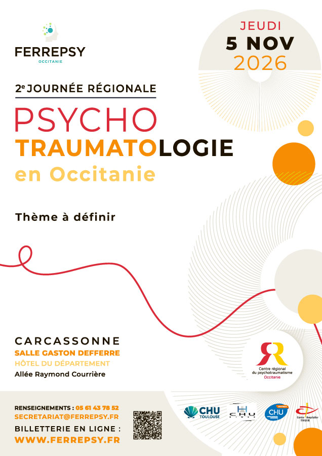 2e Journée régionale de psycho-traumatologie en Occitanie - 5 novembre 2026 (affiche) | © FERREPSY Occitanie