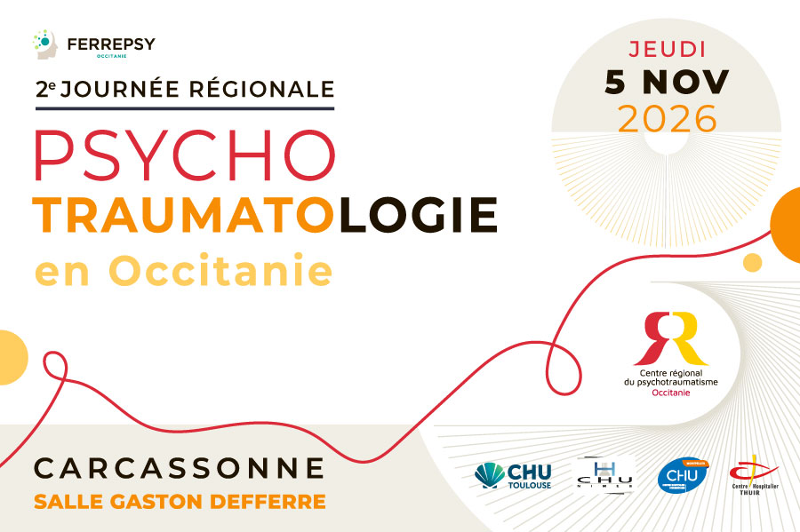 2e Journée régionale de psycho-traumatologie en Occitanie - 5 novembre 2026 (vignette) | © FERREPSY Occitanie