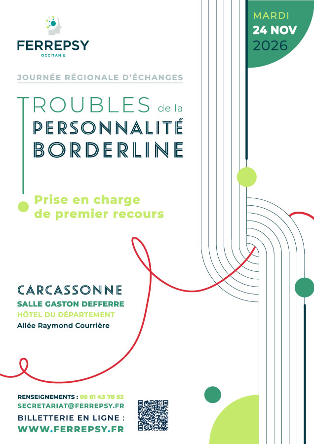 Journée régionale d'échanges - Troubles de la personnalité borderline - 24 novembre 2026 (affiche) | © FERREPSY Occitanie