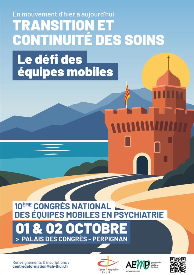 10e Congrès national des équipes mobiles en psychiatrie (1er et 2 octobre 2026) - Affiche