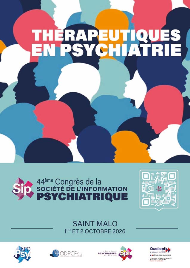 44e Journées de la Société d'Information Psychiatrique (SIP) (1er et 2 octobre 2026) - Affiche